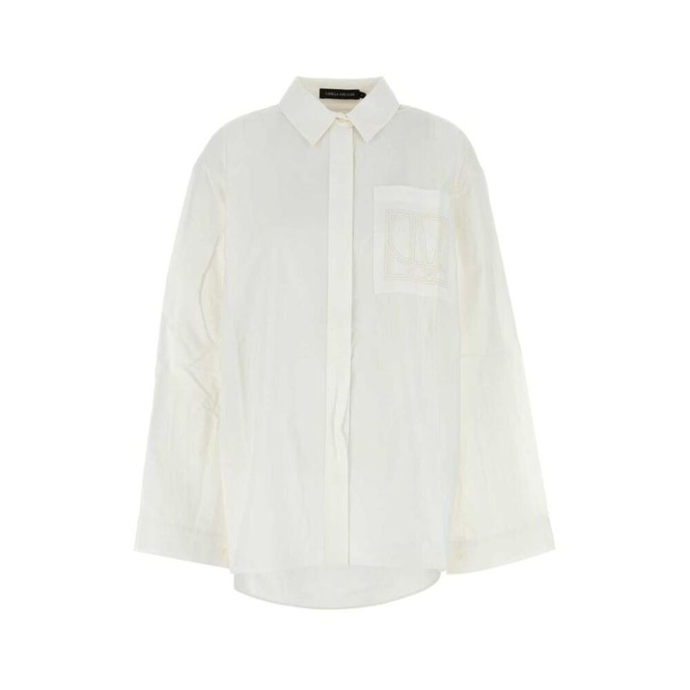 CAMILLA AND MARC Oversized Embroidered Pocket Shirt Women WHITE Shirts